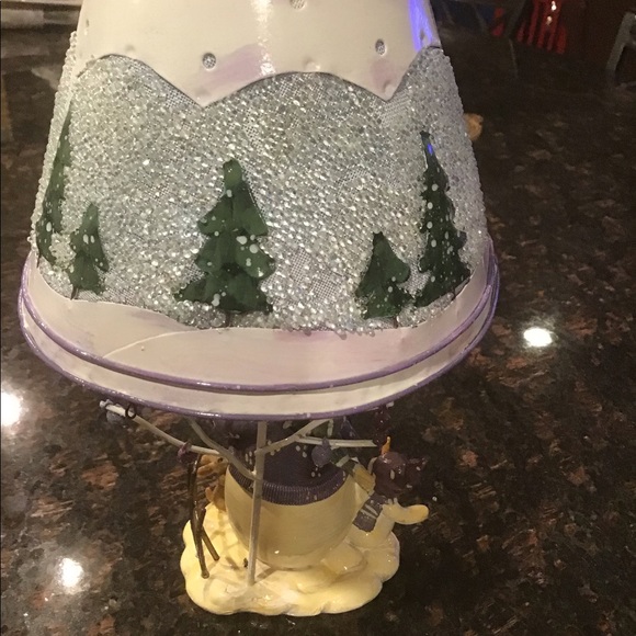 Home Interiors Snowman w/babies Tea Light Lamp - Picture 5 of 8